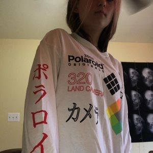 Over sized Polaroid long sleeve T-shirt